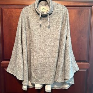 UGG Gray Cowl Neck Poncho